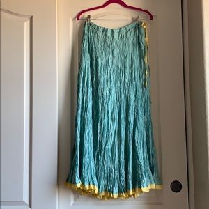 100% crinkle silk skirt